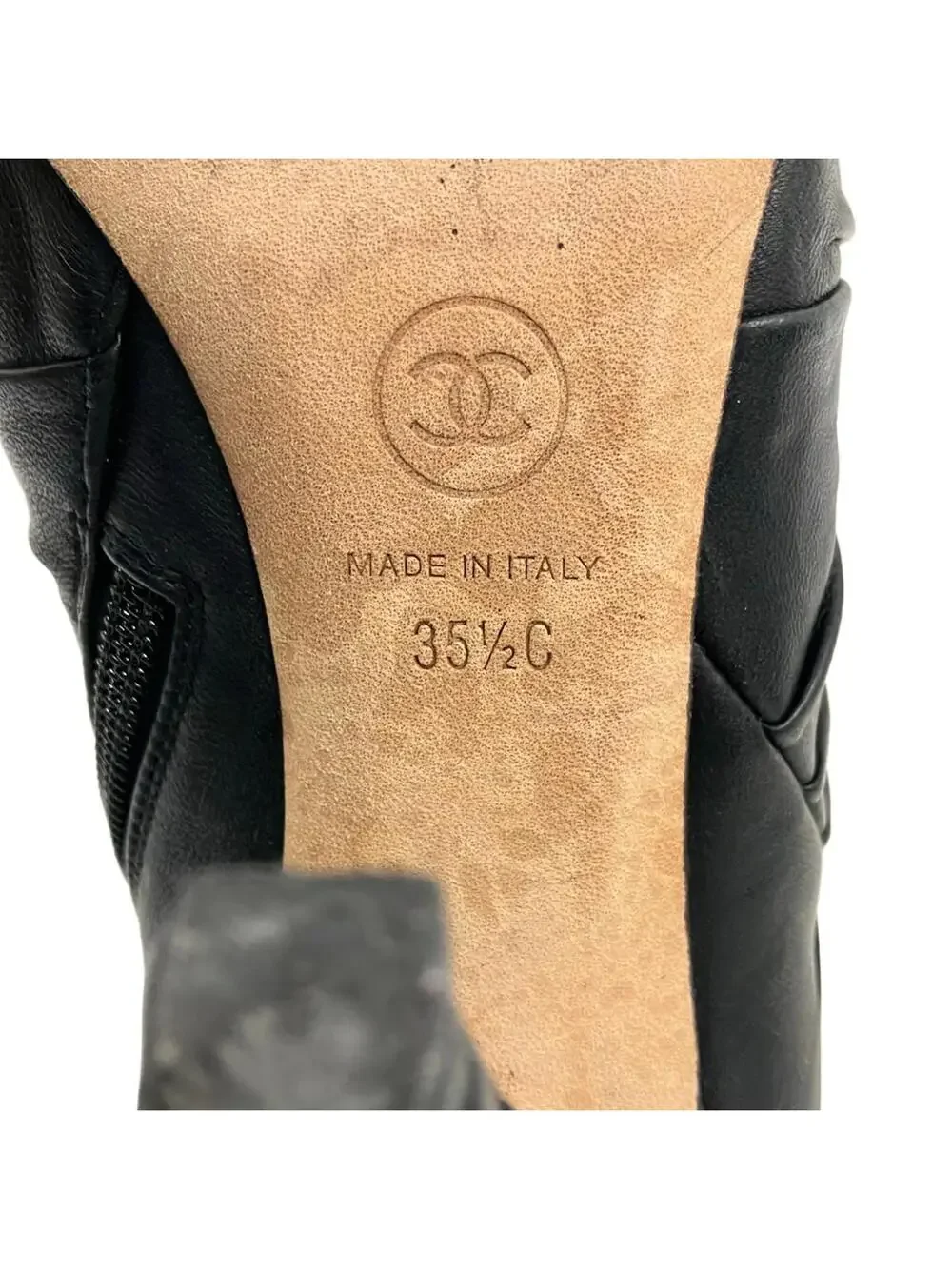Chanel Black Leather Boots #295562C50B